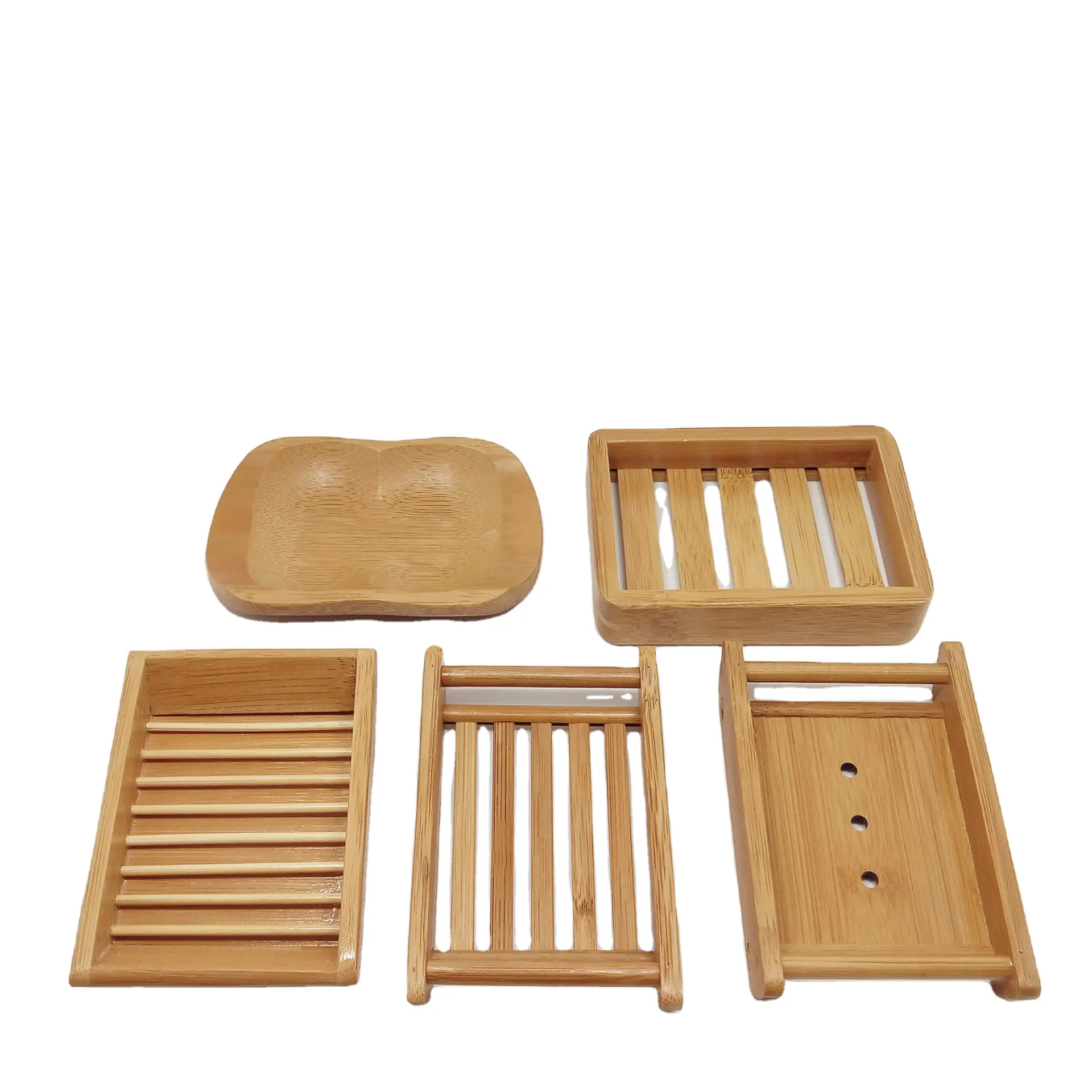 H661 Salle De Bains Organisateur Accessoires Environnementales Séchage Savons Titulaire Naturel Couleur Vidange Bois porte-Savon En Bambou