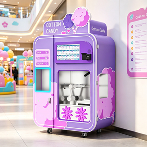 Kiosque commercial électrique automatique de vente de pop-corn et de barbe à papa avec écran tactile de 32 pouces - Product Image 1