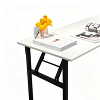 Pieds de table pliants en bois MFC, robustes, en acier inoxydable, pour table à manger, bureau, usage commercial moderne, support de mobilier