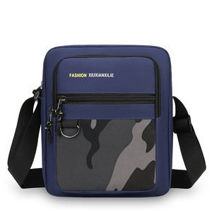 Fashion X Men's Crossbody <b>Bag</b> <b>Large</b> Capacity Nylon Camouflage Pattern Durable Shoulder <b>Bag</b> For Everyday Outfits - Product Image 3