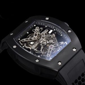 Reloj de Pulsera Mecánico de Lujo Unisex con Tourbillon, Esqueleto, Caja Tonneau, Esfera Analógica, Resistente al Agua, Alta Calidad - Product Image 3