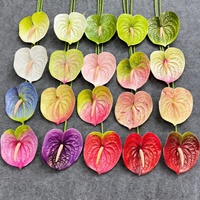 Bunga Anthurium Artificial LUYI Real Touch, Cetak 3D, Dekorasi Rumah, Rangkaian Bunga