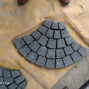 Lát đá basalt ngọn lửa chia Cube đá cuội paver trên lưới - Product Image 1