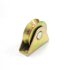 Porte d'entrepôt extérieure de roue portante de porte de fer d'or moderne avec l'aspect soyeux haute luminosité longue durée de vie - Product Image 1