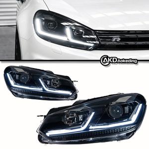 AKD Auto <b>Car</b> Parts for Volkswagen Golf 6 Front Light Upgraded High Quality LED Style Head Light Head <b>Lamps</b> Daytime Running Light - Product Image 1