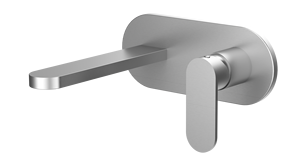 Grifo de Lavabo de Pared de Latón, Monomando Moderno, Instalación Oculta, Cromado/Negro Mate/Níquel Cepillado/Dorado Cepillado - Product Image 3
