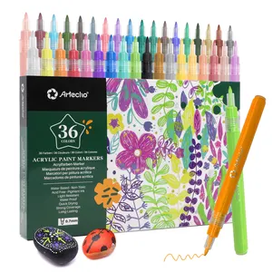 Artecho Acrylic Paint Pen 36 Colors Set 0.7mm Line Width