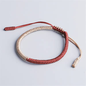 Dos colores a juego amante familia amigos mujeres y hombres nudo hecho a mano suerte trenzado ajustable pareja pulsera joyería regalo - Product Image 5