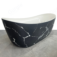 Luxe Motif Couleur 1 Personne Massage Intérieur Spa Bain À Remous Blanc Acrylique Eau Air Jet Whirlpool Baignoire