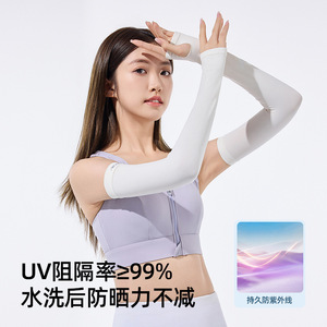 Ice Silk <b>Sunscreen</b> Arm Sleeves UV Protection Breathable Thin Unisex Cycling Outdoor Driving Extended Sleeve - Product Image 1