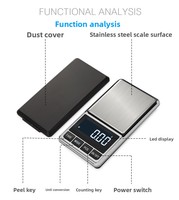 Mini Stainless Steel Electronic Scale Digital Pocket Scale Gram Balance Weight Portable Pocket