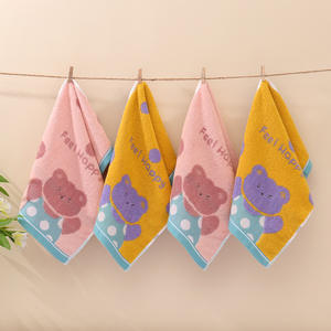 Toalla Infantil de Jacquard con Dibujos Animados de Osos y Puntos, 25x50cm, Toalla Facial de Alta Calidad para Lavarse las Manos, para el <span class=keywords><strong>Hogar</strong></span> - Product Image 2
