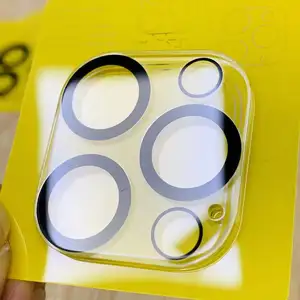 Heißestes Glühen Kamera objektiv Gehärtetes Glas für iPhone 12 13 14 Pro max Kamera objektiv Metall schwarz Kamera objektiv Schutz folie