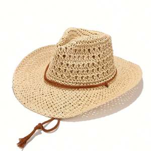 Sombrero Panamá Bestella Boho para Hombre, de Paja, con Diseño Calado, de Ala Ancha, Casual, para Viajes, Protección Solar, para Playa y Actividades al Aire Libre, para Adultos - Product Image 5