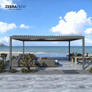 פרגולה אלומיניום מקצועי עם מערכת ממונעת עבור gazebo חיצונית, מכונית - Product Image 4