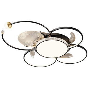 Lámpara de Techo con Ventilador de Estilo Moderno 2026, Lámpara de Techo Redonda con Ventilador, Lámpara de Ventilador Simple y Moderna de Lujo, Paquete Completo para Toda la Casa - Product Image 5