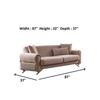 Meubles de maison en acier inoxydable 2024 3 places luxe moderne modulaire un amour siège ensemble chesterfield velours salon canapés