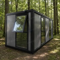 Casa Contenedor Plegable Tipo Z de 20 pies, Casa Modular Prefabricada de Paquete Plano, Casa Pequeña Móvil de Montaje Rápido, Oficina, Dormitorio, Campamento