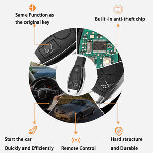 Mercedes-Benz 315Mhz telecomando non tagliato per CLK SLK classe ML 2000 + chiavi di carrozzeria BGA pieghevoli a 3 pulsanti <span class=keywords><strong>riparazione</strong></span> auto - Product Image 4