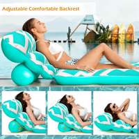 ENLIGHT Transat Gonflable en PVC avec Support Dorsal Imprimé Tropical pour Adultes - Flotteur de Piscine pour Lac, Plage et Fêtes Adultes