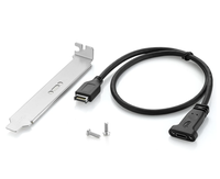 Adaptador USB3.2 Gen2 20Gbps Tipo-C/Tipo-E de 12cm con Soporte PCI-E para Panel Frontal de Placa Base de Computadora (Material de Aluminio)