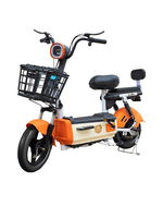 Scooter électrique léger sans balais 3 vitesses 350/500W, autonomie 48V 50KM, petit cyclomoteur électrique 14 pouces, design rétro Mecha pour étudiants, adultes et femmes