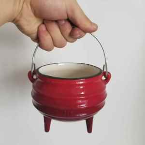 Olla Potjiekos Sudafricana para Guisos, Olla de Hierro Fundido Esmaltado con 3 Patas para Cocinar en Casa, Servir Sopa - Product Image 1