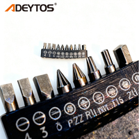 Adeytos Perceuse sans fil de haute qualité 24V, ensemble d'outils électriques, moteur à balais, perceuse à percussion, tournevis, jeu de embouts, tournevis en gros