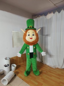 Costume de mascotte d'elfe certifié Funtoys, costume publicitaire personnalisé de génie vert - Product Image 1