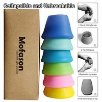 Verres à vin en silicone incassables de 12oz Design moderne tasses à vin sans pied verres réutilisables pour les fêtes Camping plages bateaux