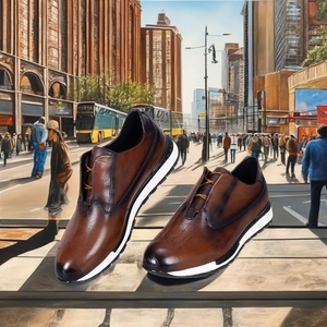 Chaussures habillées décontractées pour hommes, en cuir véritable, confortables, grandes tailles, pour le bureau et la carrière, printemps/été, automne/hiver, haute qualité - Product Image 3