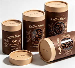 Hot Selling Eco-Friendly Cylinder Tube Box Kraft Cardboard Food Paper Tube Tea Coffee Packaging - Product Image 5