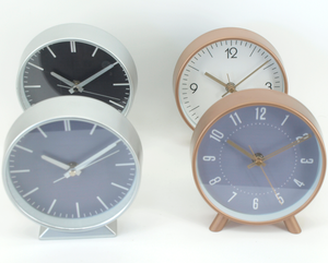 Réveil de table en métal gris, horloge analogique rétro personnalisée avec veilleuse, pour salon, chambre à coucher, cadeau de promotion, nouveauté - Product Image 5