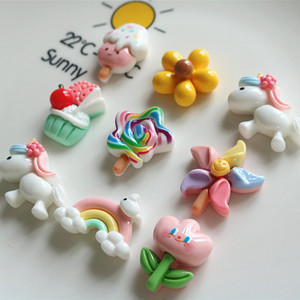 <span class=keywords><strong>Moulin</strong></span> à <span class=keywords><strong>vent</strong></span> lumineux poney sucette bricolage crème gel épingle à cheveux tasse pendentif accessoires faits à la main en gros est 5 perles breloques en résine plastique - Product Image 4