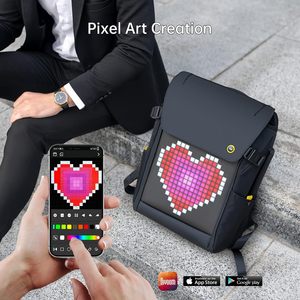 <span class=keywords><strong>Divoom</strong></span> 17 pulgadas Cool DIY para <span class=keywords><strong>Pixel</strong></span> <span class=keywords><strong>Art</strong></span> Animation Pantalla LED Mochila para computadora portátil Regalo de moda único para hombres y mujeres Controlado por aplicación - Product Image 2