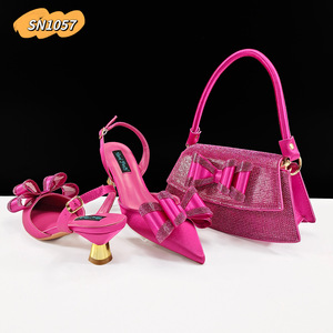 Set di Borse da Donna Peach 2025, Scarpe con Tacco Alto alla Moda con Borsa Coordinata - Product Image 3