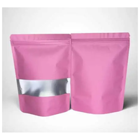 Sacs refermables personnalisés imprimés avec fermeture éclair, résistants aux odeurs, à fond plat, en aluminium, pour emballages alimentaires, sacs en plastique Mylar de 3,5 g