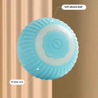 Nouveau jouet interactif pour chien et chat, respectueux de l'environnement, avec lumières LED à points, balle roulante automatique électrique, jouet intelligent en silicone