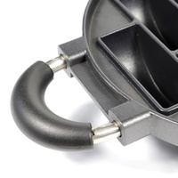 Moule à gaufres personnalisé en forme de boule, moule à gâteau en demi-cercle 10 trous en fonte d'aluminium de 24cm, poêle à frire pour la cuisson