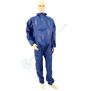 डिस्पोजेबल सुरक्षा वाटरप्रूफ लुभावनी पॉलीप्रोपाइलीन कवर ब्लू वर्कवियर - Product Image 2