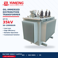 Transformateur de distribution triphasé immergé dans l'huile, norme IEC, 11 kV 33 kV, hermétique, à faible perte, pour alimentation électrique