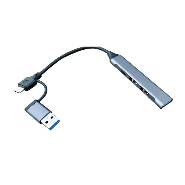4 Port USB C Hub 2 in 1 USB a and Type C Adapter Metal Housing USB3.0 2.0 USB C Docking Station for Laptop