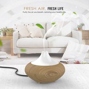 Diffuseur d'arômes en bois de sureau 130 ml, humidificateur ultrasonique avec alimentation USB pour usage domestique - Product Image 4