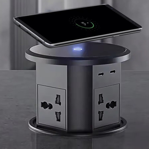 US/UK /EU /Universal Power Hydraulic <strong>Electric</strong> <strong>Outlet</strong> Power Socket / Kitchen <strong>Pop</strong> <strong>up</strong> Tower Multiple Socket with Wireless Charging - Product Image 4