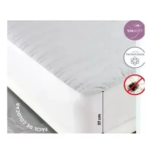 Protector de Colchón Vialifresh Tamaño King Antiácaros, Cubrecolchón Acolchado para Uso Doméstico, Lavable a Máquina, Textil de Poliéster - Product Image 3