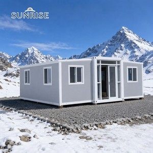 บ้านสำเร็จรูปหรูหรา SUNRISE ขนาด 40 ฟุต 20 ฟุต 2 3 4 5 ห้องนอน บ้านคอนเทนเนอร์พับได้ ขยายได้ เคลื่อนย้ายได้ - Product Image 1