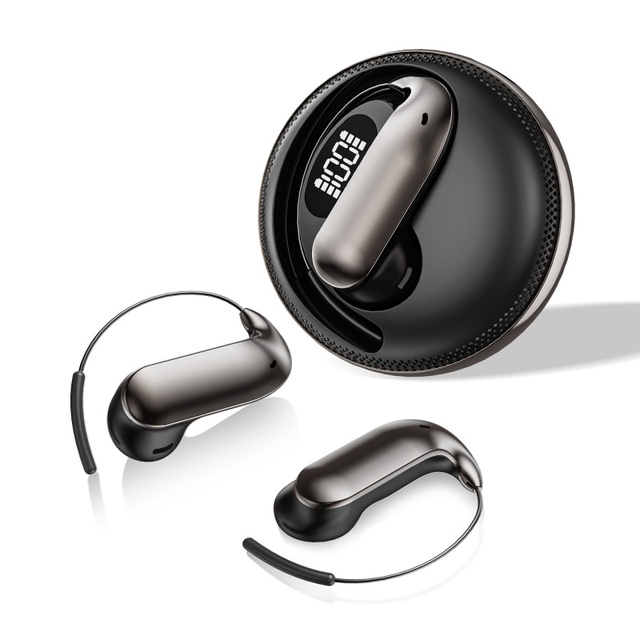 New OWS Earhook Wireless Headphones Travel & Business Open-Type Headphones LED Power Digital Display Heat-Proof Sports Earplugs
