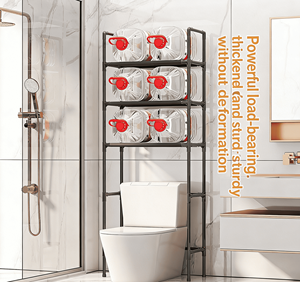 Estante de Almacenamiento Cuadrado de Tres Niveles para Baño, Impermeable, Duradero, Ahorra Espacio, Diseño de Múltiples Niveles Sin Agujeros - Product Image 1