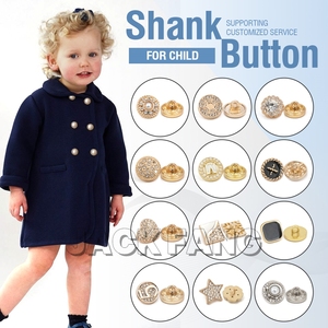 Biểu Tượng Tùy Chỉnh Kim Loại May Mặc Phụ Kiện Áo Shank Nút Vòng May Rhinestone Pha Lê Trang Trí Ngọc Trai Nút Cho Quần Áo - Product Image 6