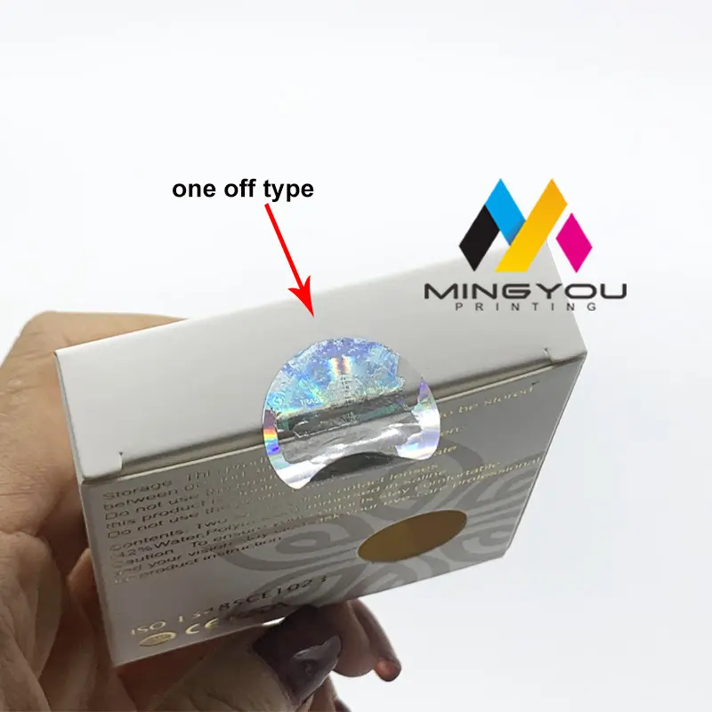 Tùy chỉnh thiết kế logo in 2D/3D Hologram sticker cho các sản phẩm chống giả làm mất hiệu lực Nhãn dán nhãn